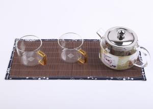 China Custom Glass Tea Infuser Set SS Strainer / Microwave / Dishwashe wholesale