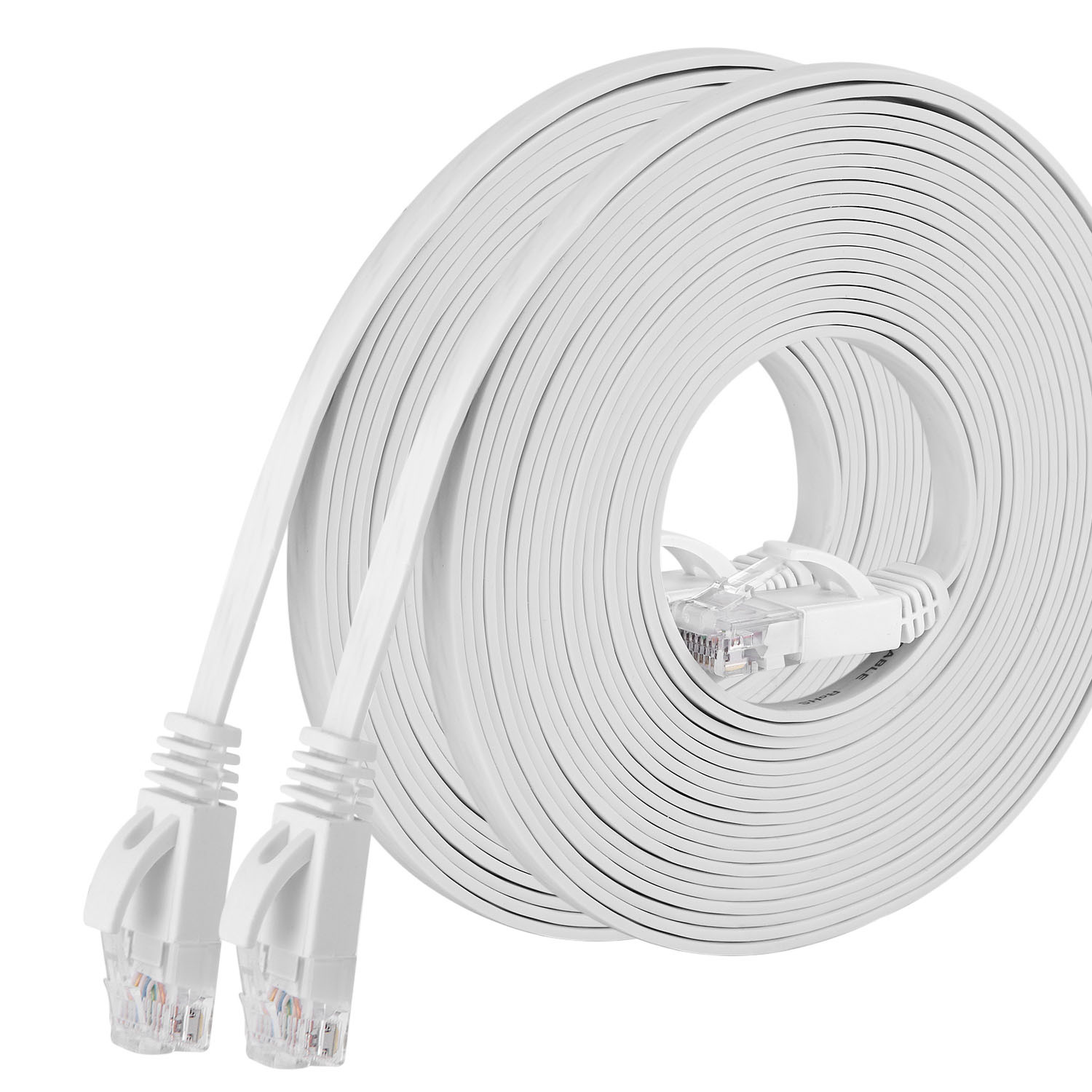 32AWG Guage Cat6 UTP Flat Patch Cord RJ45 Network lim Thin LAN