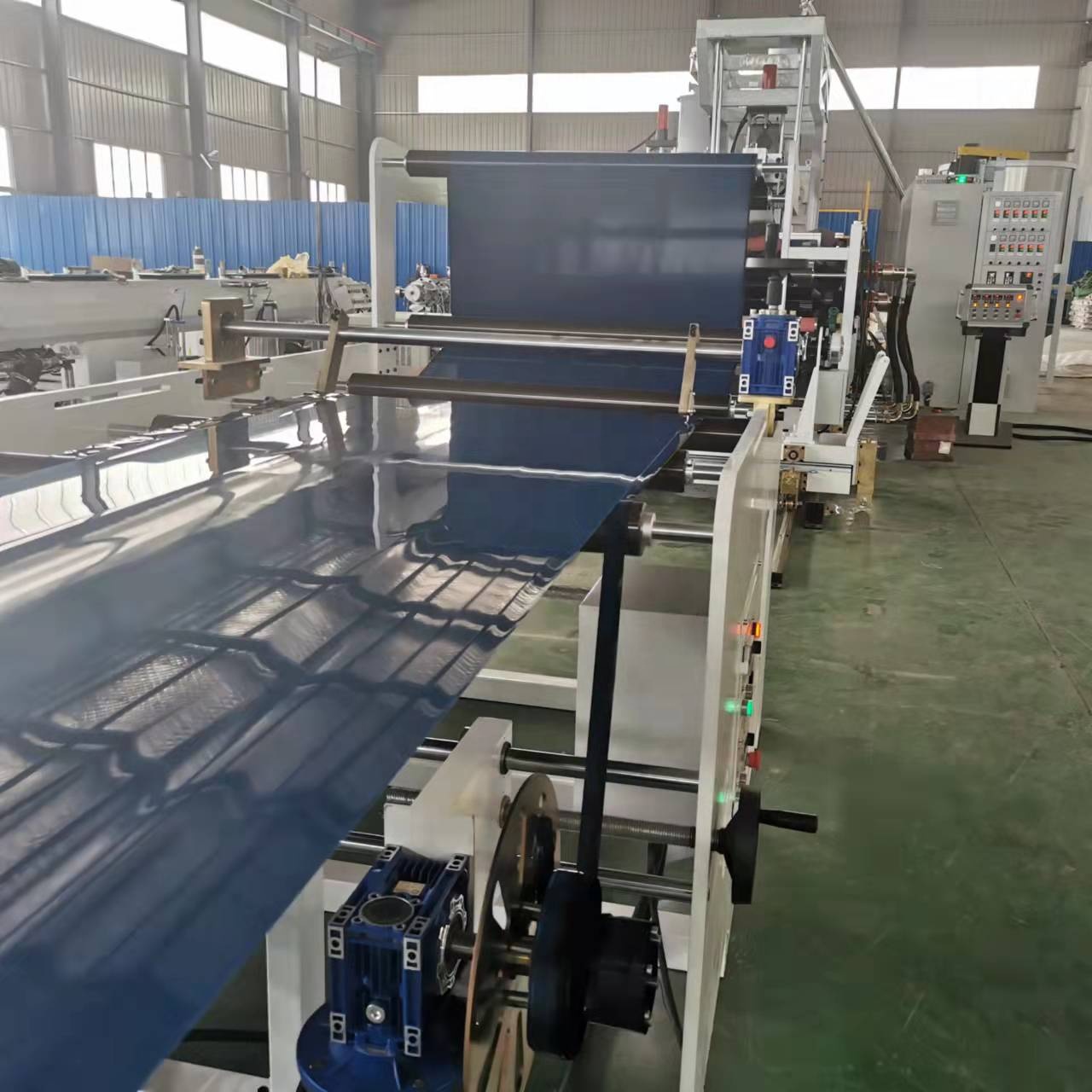 10000 KG HDPE Geocell Extruder Production Line for PE Granules Geocell Making Machine