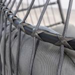 Outdoor Hanging Chair AJUNION Double Seat Wicker Rattan Egg Patio Swings with