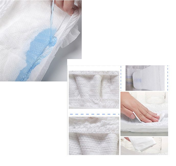 ADL Soft Baby Diapers Fluff Pulp Absorbency 500ml Wetness Indicator Diaper