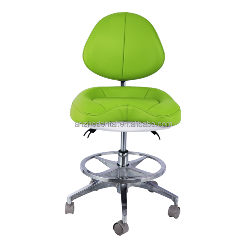 Soft Leather Dentist Stool Unique Comfortable Seat Adjustable Height Dentist Chair With Wheels