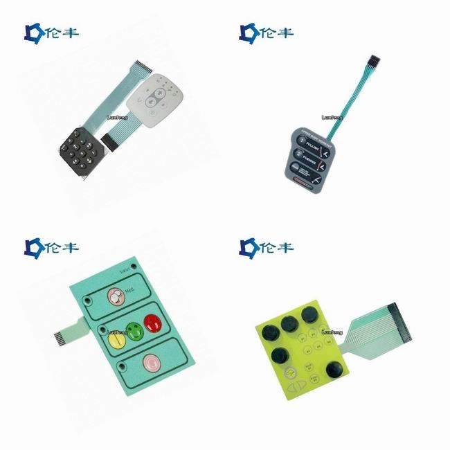 Metal Dome Silicone Rubber Keypad Membrane Switch 3M9080 Adhesive PET