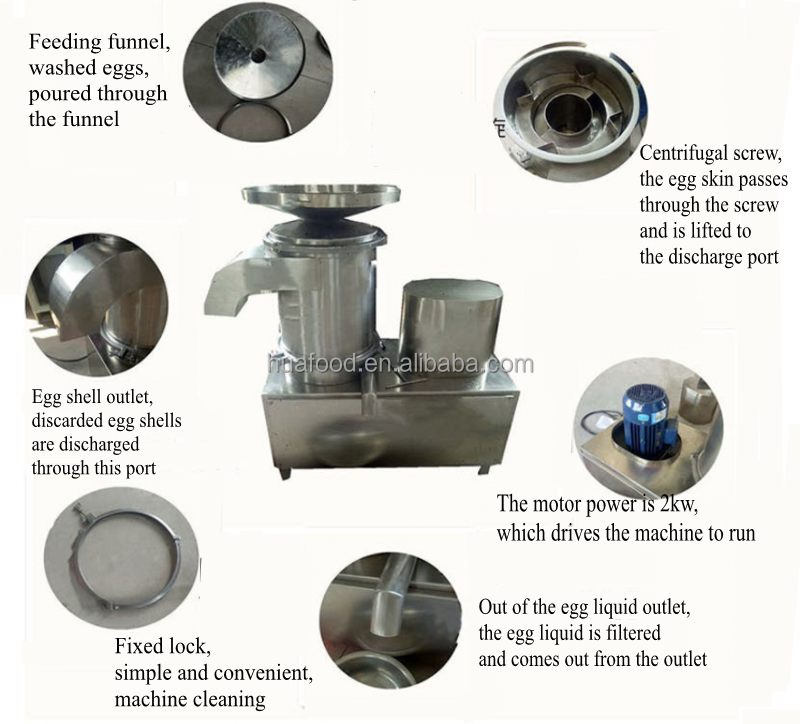 Multi-Function Food Grade Egg Breaker Separator Machine Foshan