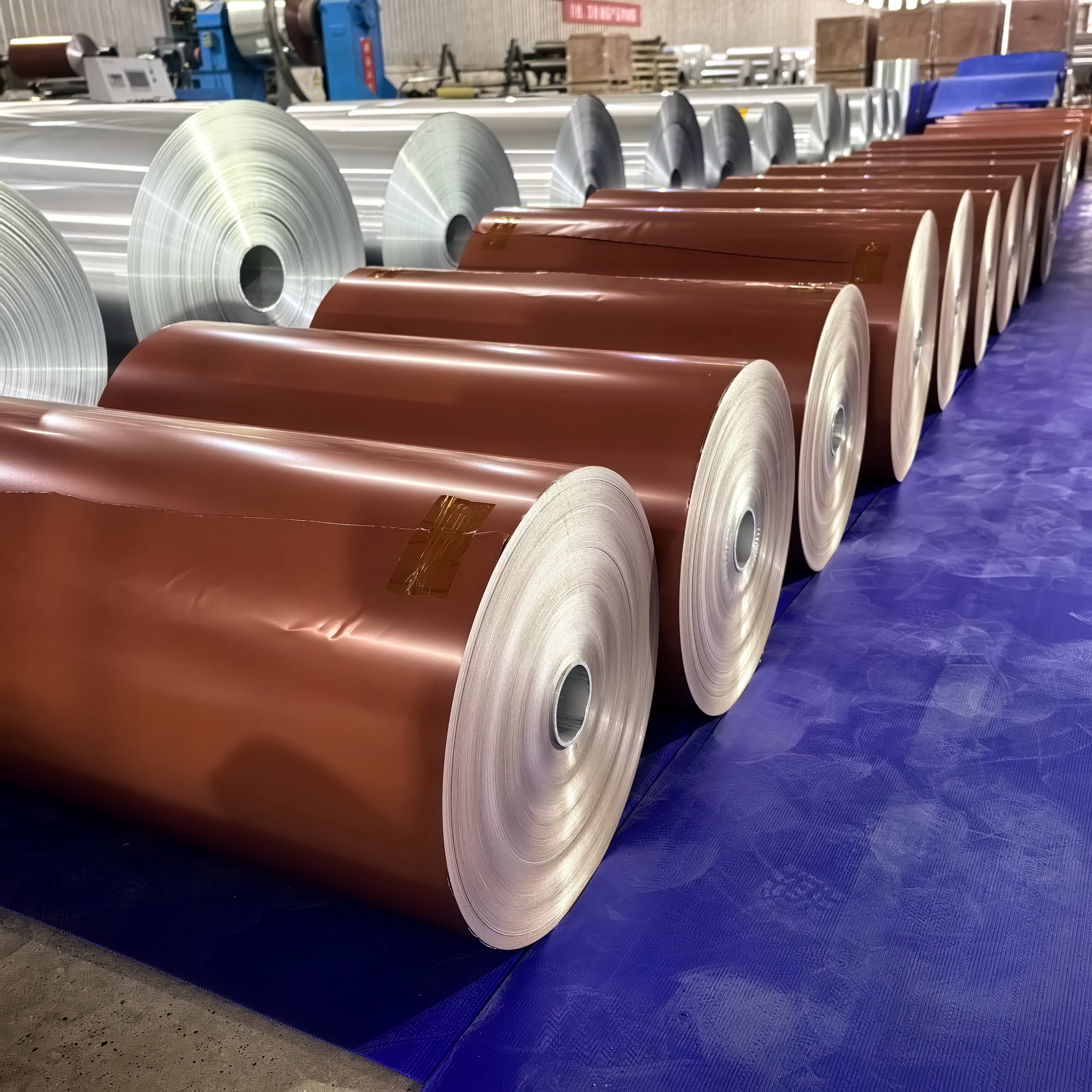 0.09mm Thickness 45mm Width Prepainted Aluminum Foil For Rollable Ridge Vent And Rollable Chimney Flashing Strip Making