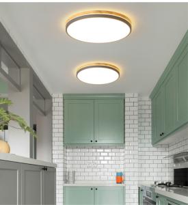 China Round Wood frame ceiling lights for Indoor home Lighting Fixtures (WH-WA-09) wholesale