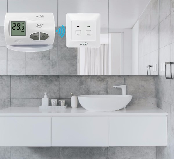 Comfortable Wireless RF Room Thermostat With Omron Relay Simple Operation