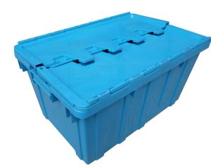 China Stackable Plastic Tote Box Storage Container Moving Crate wholesale