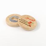 Blank Round Sublimation Wooden Magnetic Beer Bottle Opener