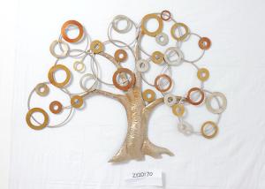 China Rose Gold Silver Frameless Tree Metal Wall Art Decor wholesale