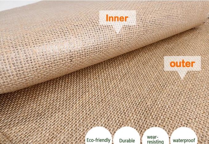 Customized eco friendly jute bags printed with cotton webbing handle 0