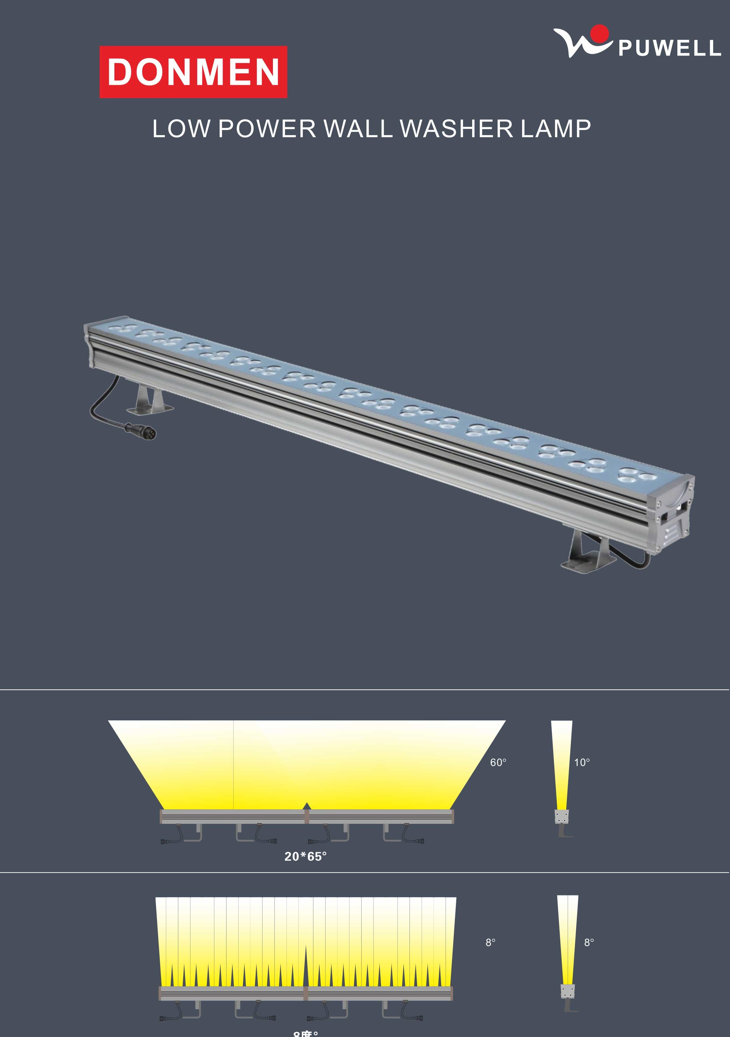 Flexible IP67 108W LED Wall Washer Lights Indoor