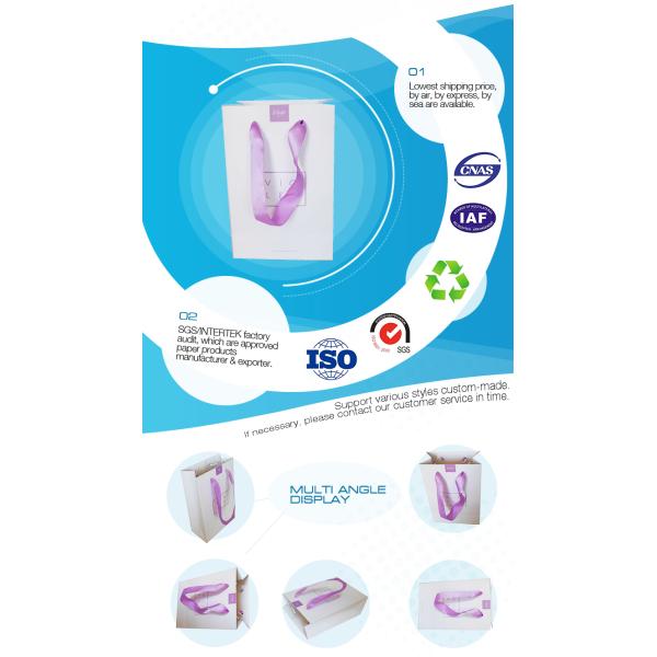 Customized Colorful Paper Bags With Handles Fashion Style For Gift Packing