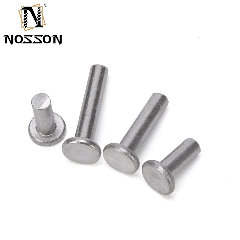 Fast and Solid Performance DIN Standard Solid Round Head Rivets Stainless Steel 304 316 with Bright Finish at Direct Supply