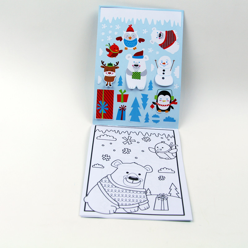Fancy Custom Softcover Sticker Childrens Book Printing Colorful And Attractive