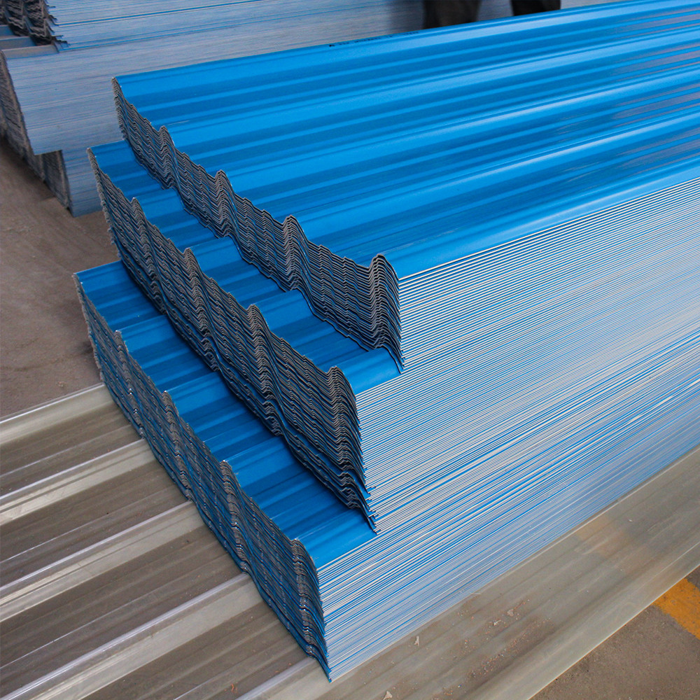 Wave Shape Corrugated Metal Roofing Sheets PPGI PPGL 1000 Series Color Coated