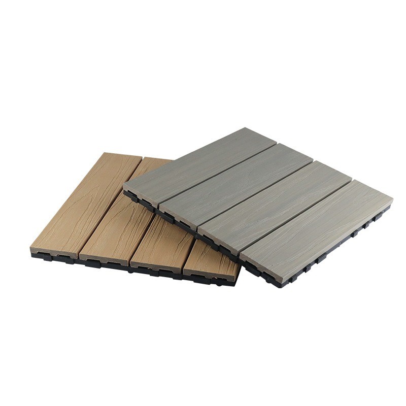 30x30mm Wood Plastic Composite Floor Panel Gray Stitched Building Outdoor Board WPC Plank Balcony