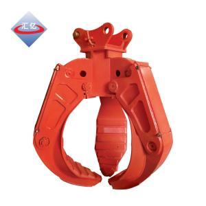 China Cylinder 3 Claws Log Grapple For Excavator 4000kg Hydraulic Rock Grab For Excavators wholesale