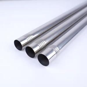 China Stainless Steel Thread Splicing Shower Curtain Rod End Shape Mop Broom Rod wholesale