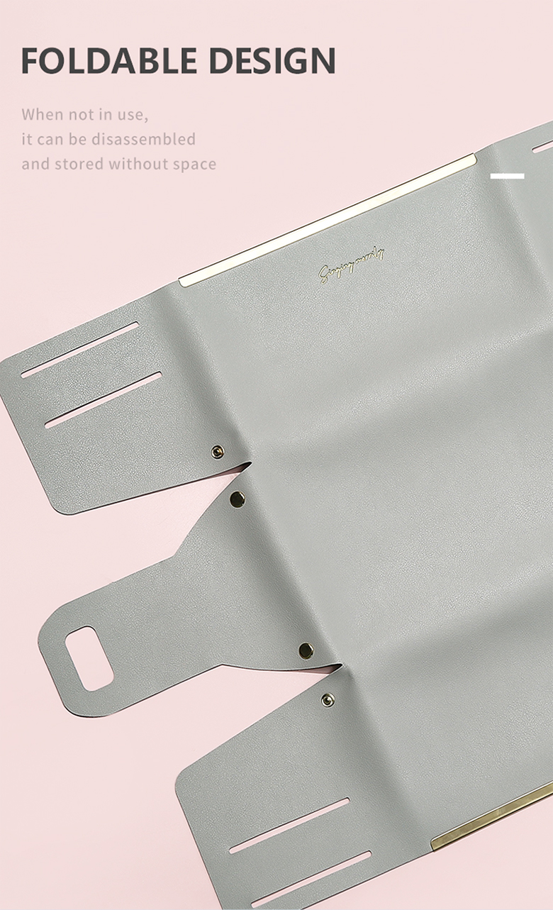 24*14*13cm Eco-Friendly Washable PU Leather Foldable Shoe Box Custom Storage Pack Boxes