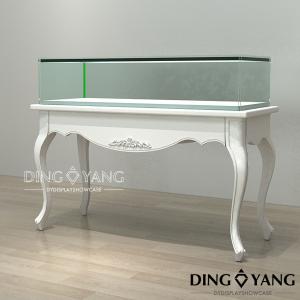 China Matte White MDF Glass Jewellery Shop Display Counters wholesale