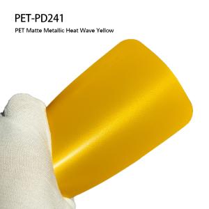 China PET-PD241 PET Car Adhesive Film With Matte Metallic Heat Wave Yellow Color wholesale