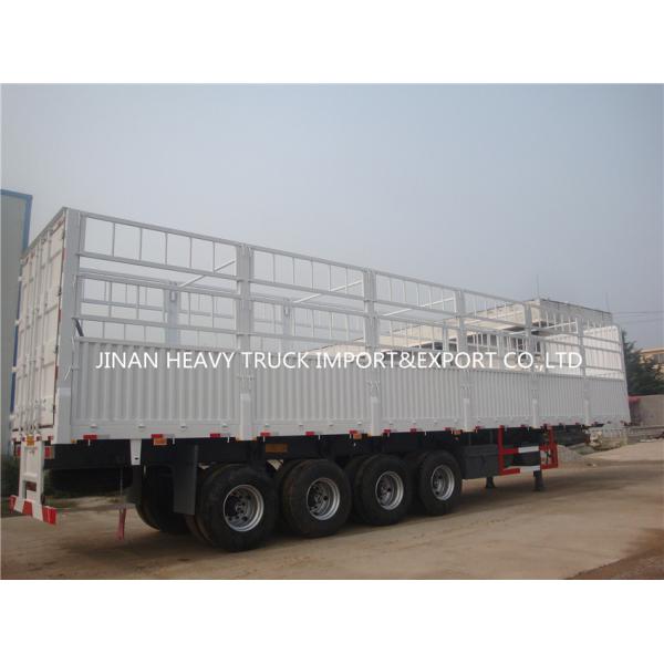 Three Axle Fence Cargo Trailer Tri Axles Livestock Sidewall Semi Trailer Truck