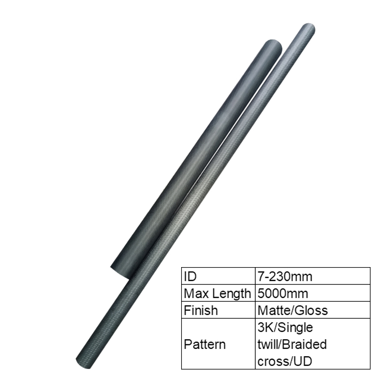 Sample Leadtime of 15 Days for Carbon Fiber Tube 180mm 200mm 230mm Diameter