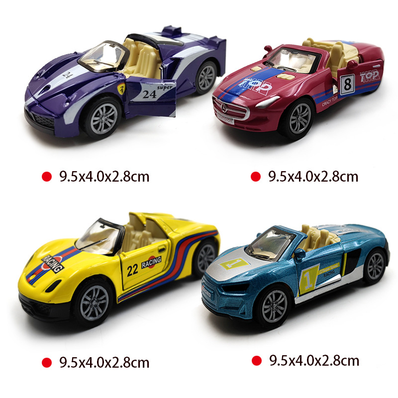 Unisex 1 46 Scale Alloy Toys Simulation Rebound Racing Cars Model with Opening Doors