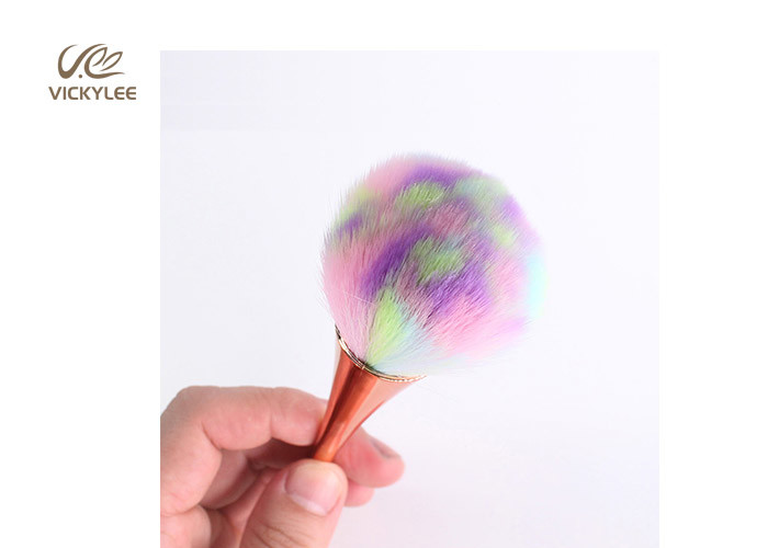 Silky Artificial Fiber colored 6.1 inch Facial Makeup Brushes