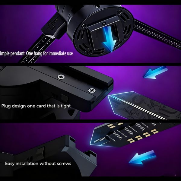 3D Holographic Fan with Indoor Use Android App Compatibility and Multiple Splicing Support