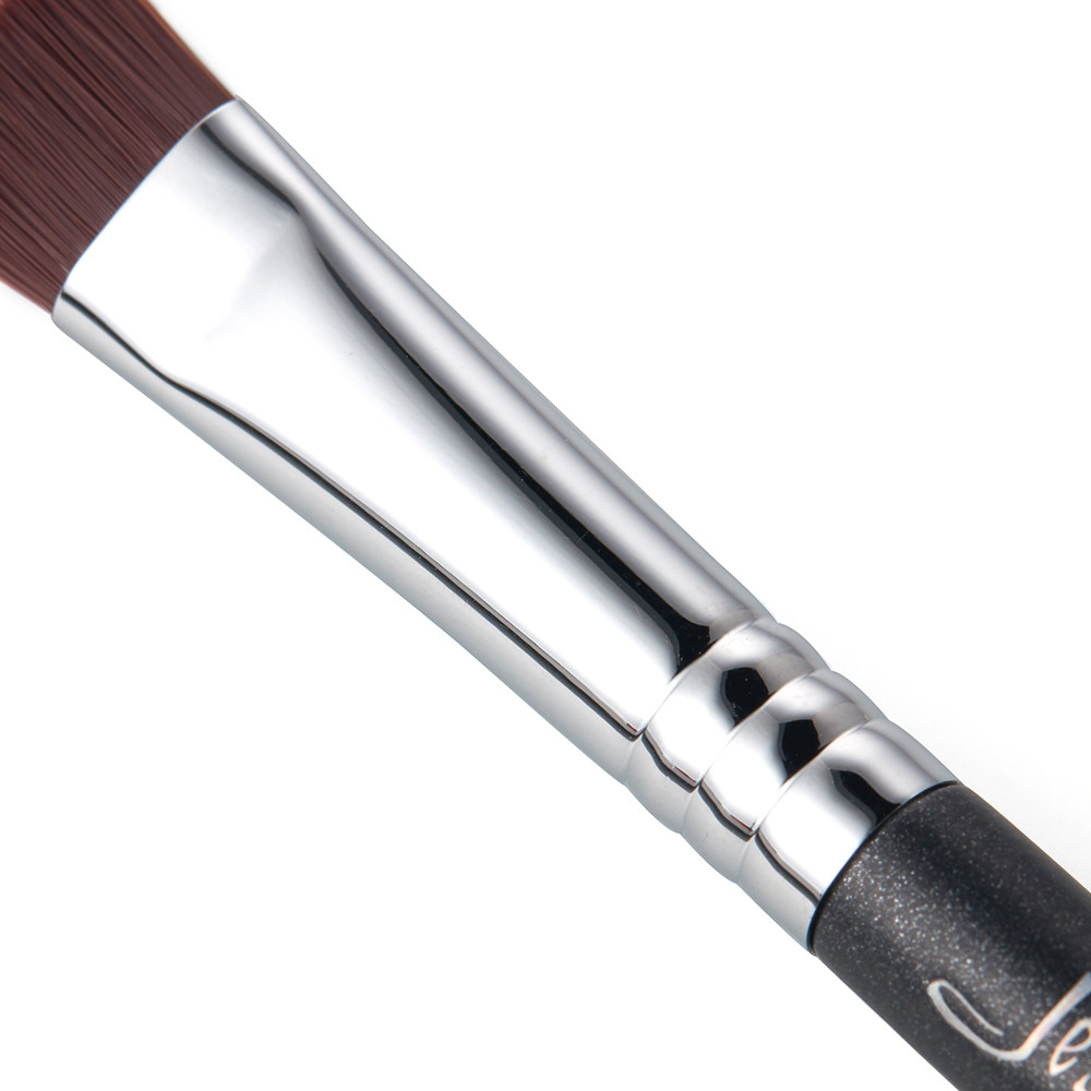 Fine Tipped Synthetic Makeup Brushes Set square Flat Definer Brush