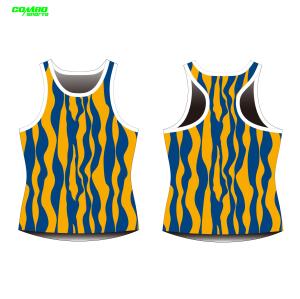 China Fast Dry 100gsm Summer Athletic Teamwear Sleeveness Cool Running Singlet wholesale