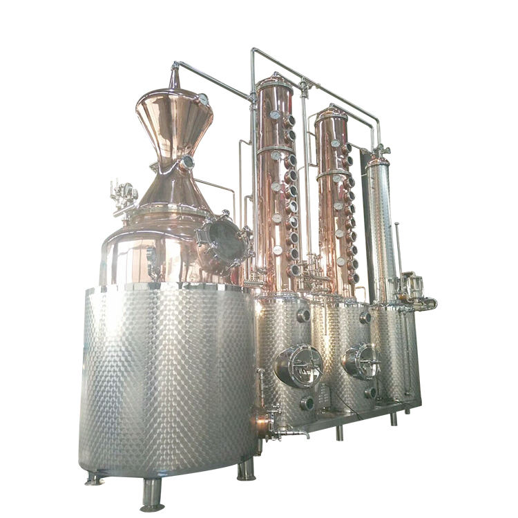 1.5KW 1000L 2000L Farms Alcohol Distillation Kit For Brandy Manufacturing Process