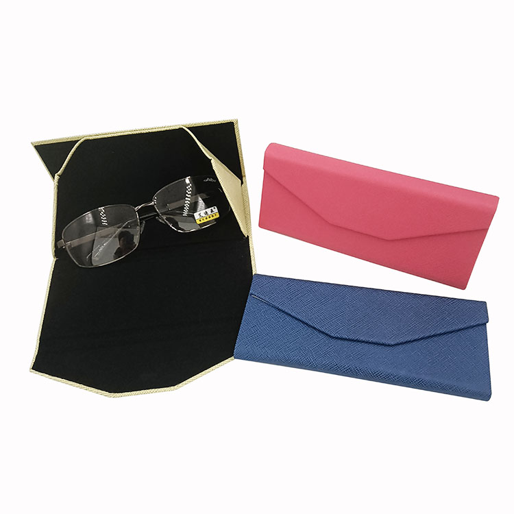 Triangle Foldable Eyeglass Case Spectacles Box Safe Closure And Easy Opening
