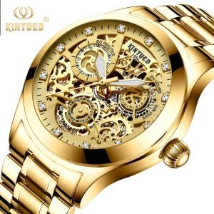 China KINYUED waterproof manufacturer watches tourbillon movement mechanical watch for men wholesale