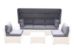 OEM Sturdy Steel Frame Durable Powder Coating Outdoor Sofa Set