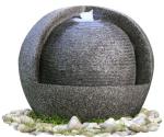 Customized 28" Pipping Outdoor Sphere Water Fountains In Cement Material
