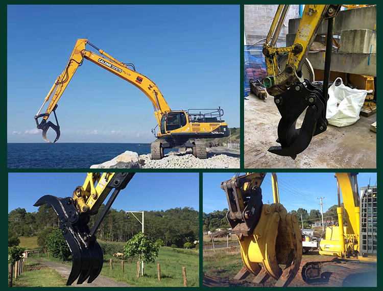 Mechanical Attachments Manual Log Grapple Wood Stone Excavator Rotating Grapple