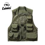 Casual Cardigan Waistcoats Travel Camouflage Mesh Utility Photography Tactics