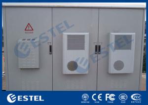 China IP55 Outdoor Power Cabinet Three Bay Telecommunications Shelter With Air Conditioner Cooling wholesale