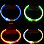 Silicone Waterproof LED Dog Collar Rechargeable USB Flashing Dog Collar