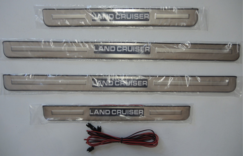 TOYOTA Land Cruiser FJ200 2008 -2014 LED Light Stainless Steel Side Door Sill