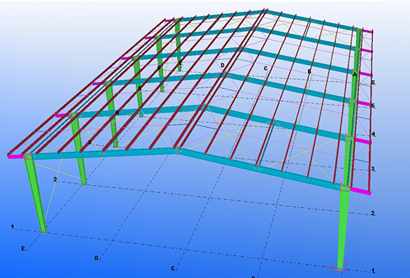 Economical Prefabricated Steel Basketball Court Pre Engineered Steel Structure Building