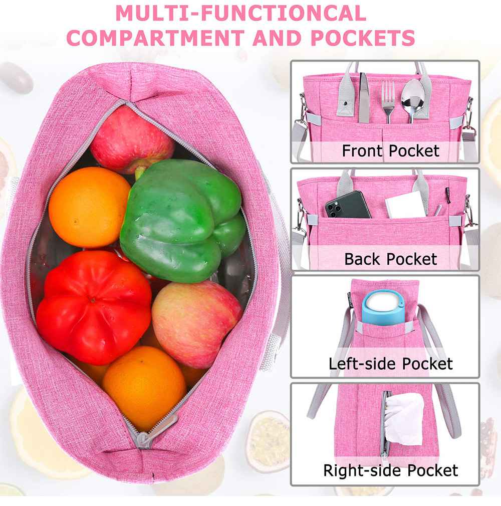 Multi-functional Reusable Lunch Box with Removable Shoulder Strap