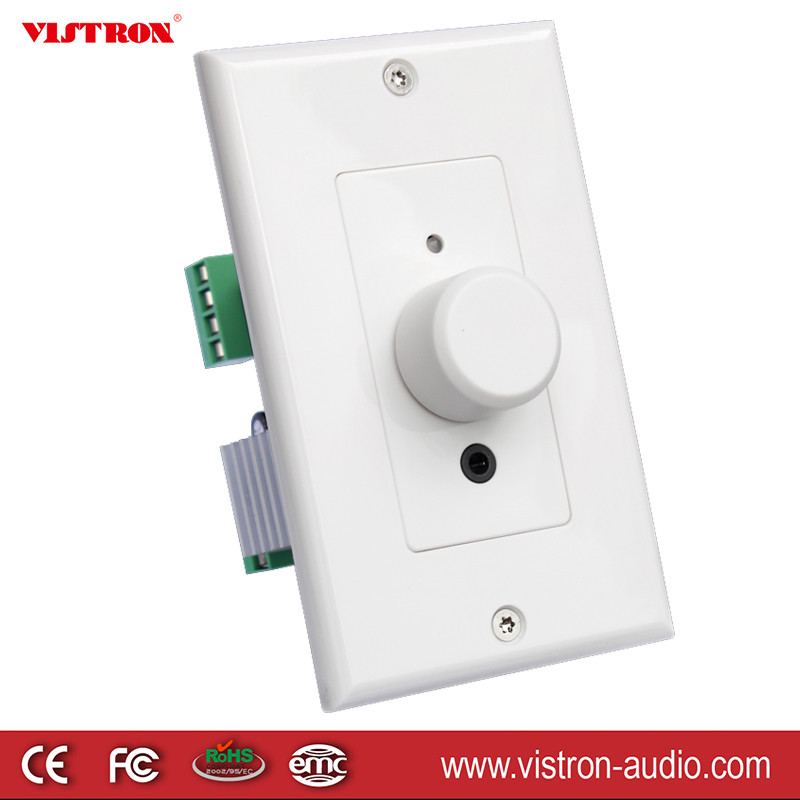 White Wall Rotary Knob Volume Control Impedance Matching For Ceiling Speakers Bluetooth Amplifier
