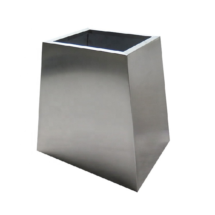 Stainless steel outdoor rectangular metal flower planters