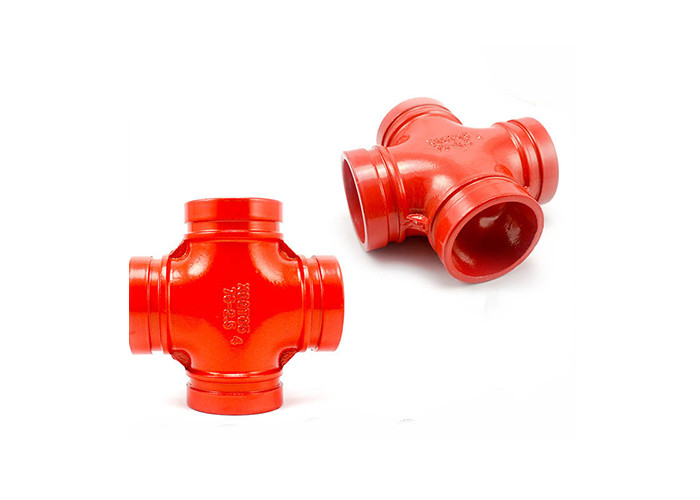 Fireproof Ductile Iron Grooved Pipe Fittings 3 Inch Ductile Iron Pipe Cross