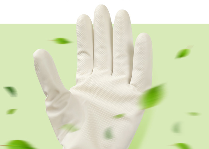 Puting Latex Gloves thick work protection resistant kitchen food wash wear rubber household soft white S