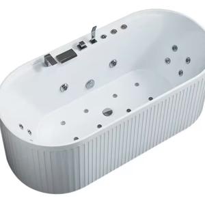 China Lightweight Jacuzzi Bathtubs 60 Inch Jetted Tub High Gloss Anti Yellowing wholesale